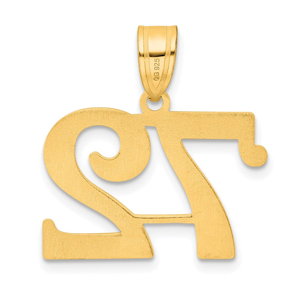 14k Yellow Gold Polished Number 72 Pendant