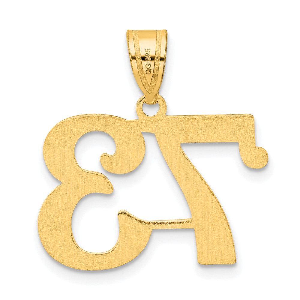 14k Yellow Gold Polished Number 73 Pendant