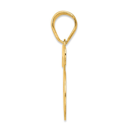 14k Yellow Gold Polished Number 75 Pendant