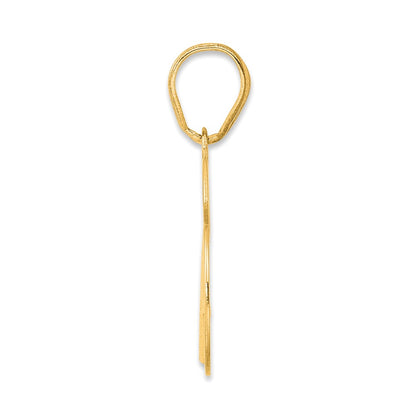 14k Yellow Gold Polished Number 76 Pendant