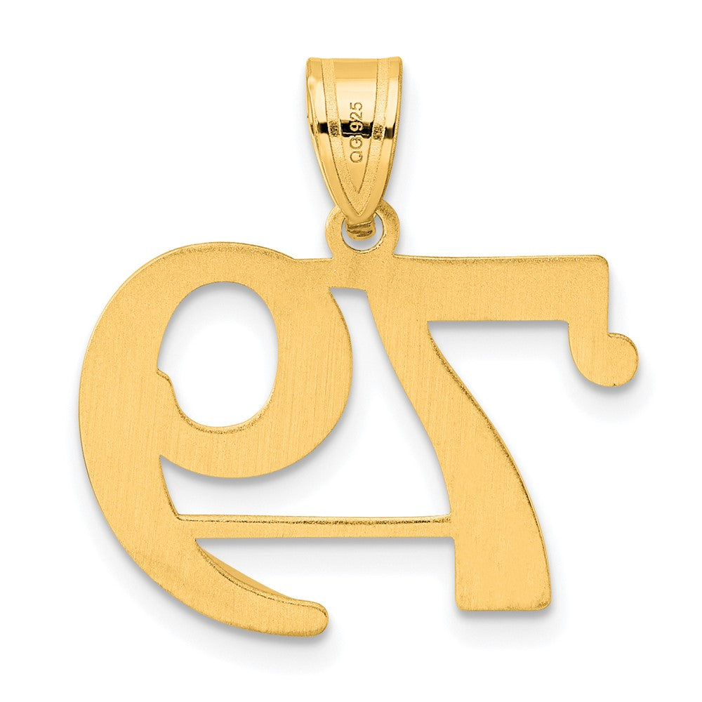 14k Yellow Gold Polished Number 79 Pendant