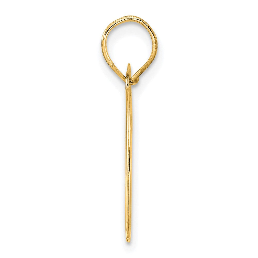 14k Yellow Gold Polished Number 80 Pendant