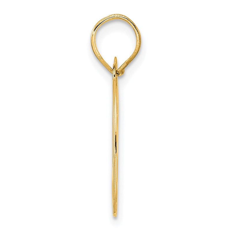 14k Yellow Gold Polished Number 80 Pendant