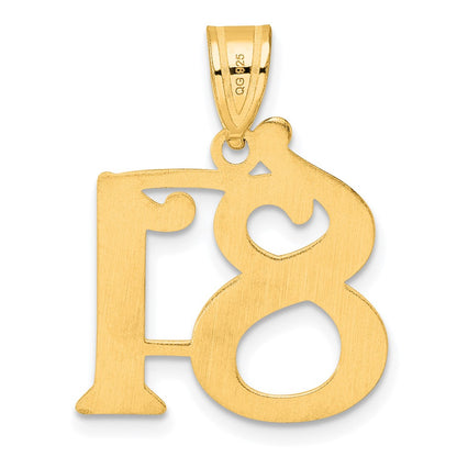 14k Yellow Gold Polished Number 81 Pendant