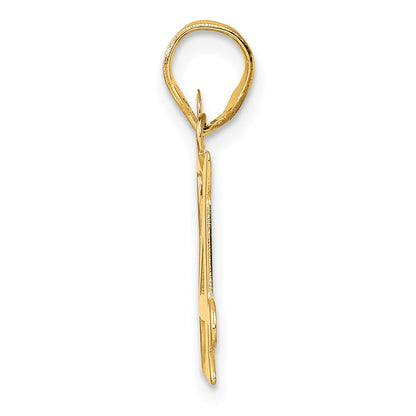 14k Yellow Gold Polished Number 84 Pendant