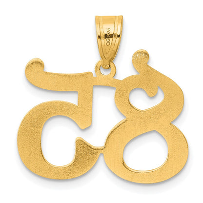 14k Yellow Gold Polished Number 85 Pendant