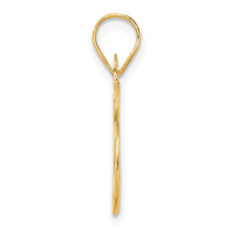 14k Yellow Gold Polished Number 86 Pendant