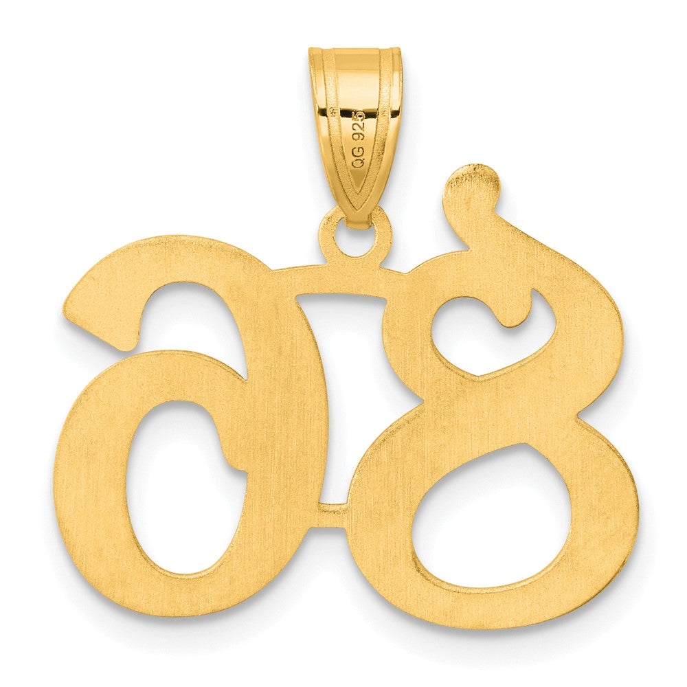 14k Yellow Gold Polished Number 86 Pendant