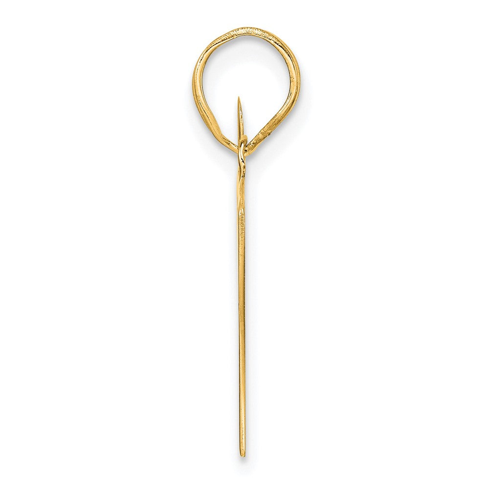 14k Yellow Gold Polished Number 87 Pendant