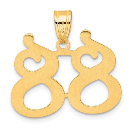 14k Yellow Gold Polished Number 88 Pendant