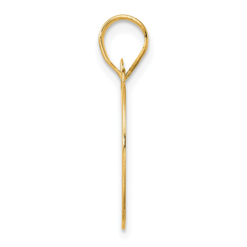 14k Yellow Gold Polished Number 89 Pendant