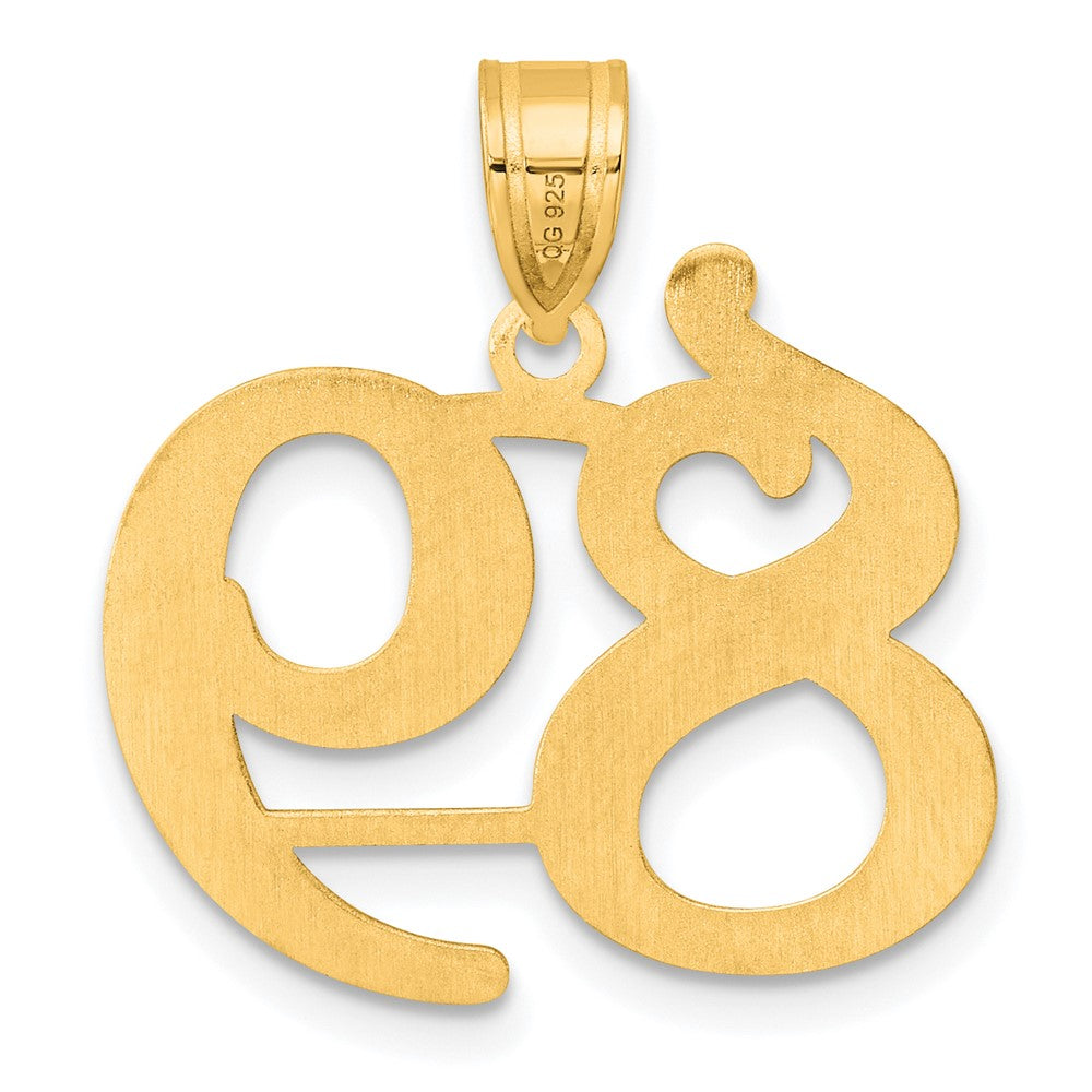 14k Yellow Gold Polished Number 89 Pendant