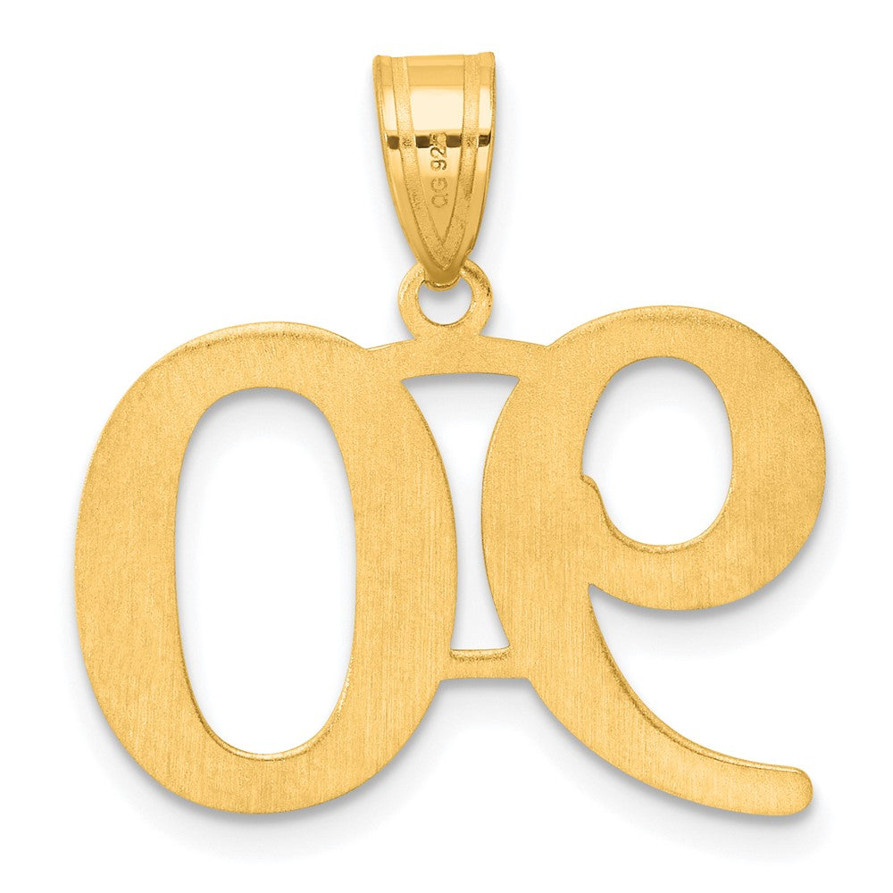 14k Yellow Gold Polished Number 90 Pendant