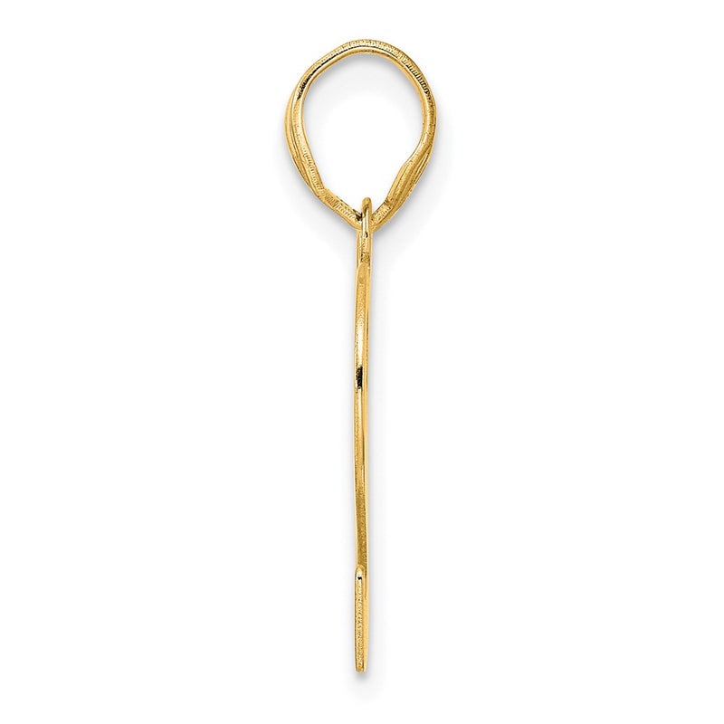 14k Yellow Gold Polished Number 92 Pendant