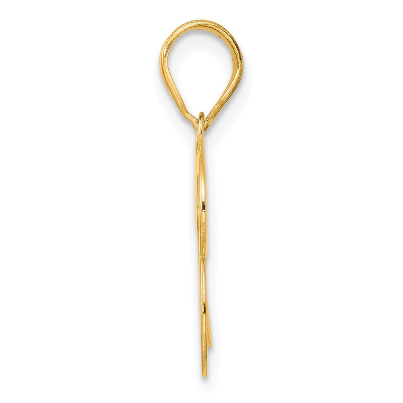 14k Yellow Gold Polished Number 93 Pendant
