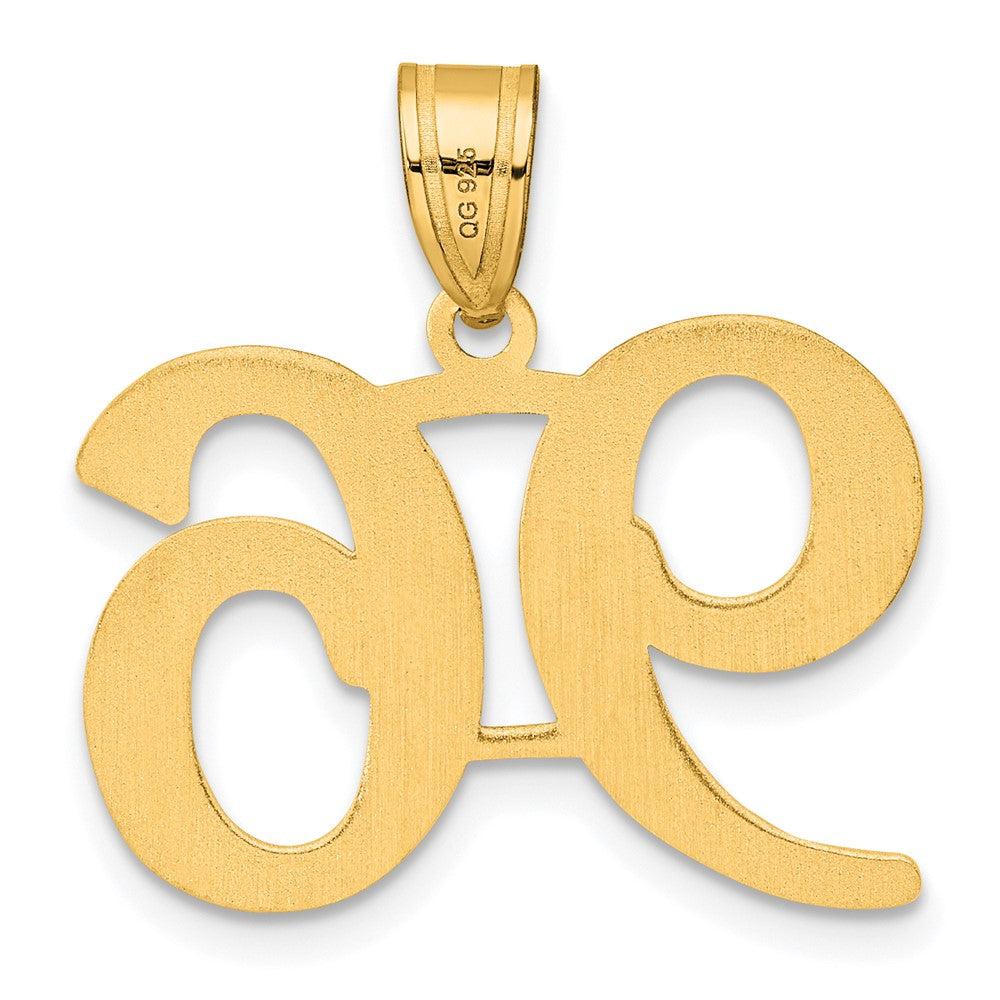 14k Yellow Gold Polished Number 96 Pendant