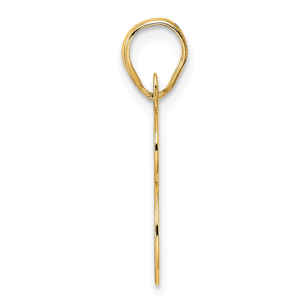 14k Yellow Gold Polished Number 98 Pendant