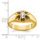 14k Yellow Gold Men's 1/4 carat Diamond Complete Ring