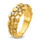 14k Yellow Gold Men's 1/3 carat Diamond Nugget Complete Ring