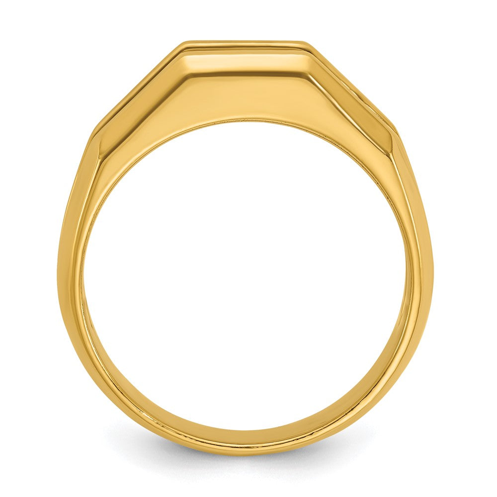 14k Yellow Gold Men's 3/4 carat Diamond Complete Ring