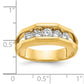14k Yellow Gold Men's 3/4 carat Diamond Complete Ring