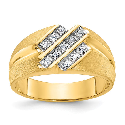 14k Yellow Gold Men's Diamond Ring Mounting