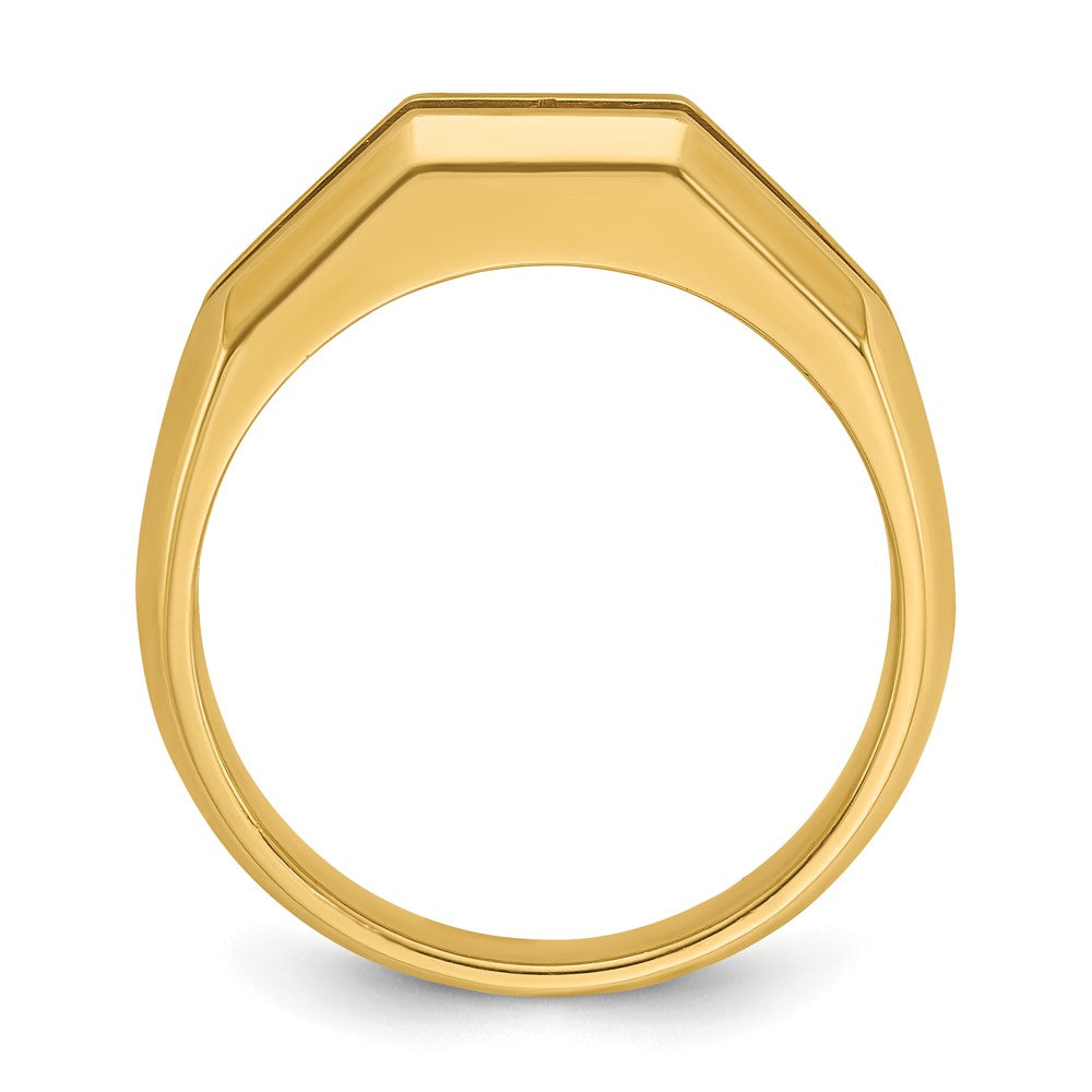 14k Yellow Gold Men's 1/2 carat Diamond Complete Ring