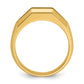 14k Yellow Gold Men's 1/2 carat Diamond Complete Ring