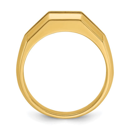 14k Yellow Gold Men's 1/2 carat Diamond Complete Ring