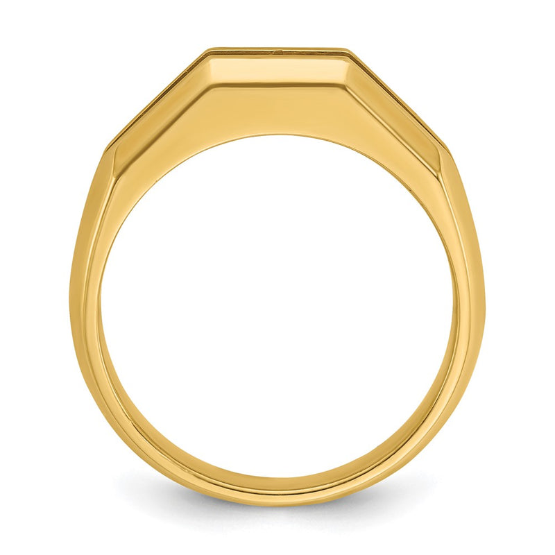 14k Yellow Gold Men's 1/2 carat Diamond Complete Ring