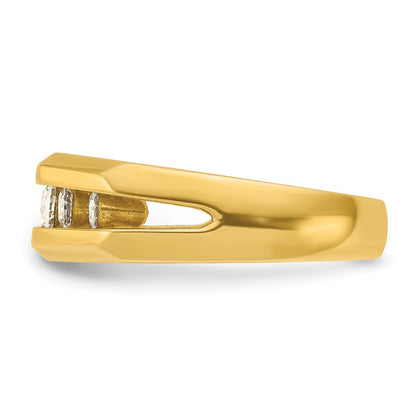 14k Yellow Gold Men's 1/2 carat Diamond Complete Ring