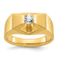 14k Yellow Gold Men's 1/3 carat Diamond Complete Ring