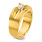 14k Yellow Gold Men's 1/2 carat Diamond Complete Ring