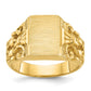 14k Yellow Gold 13x9mm Men's Signet Ring
