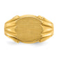 14k Yellow Gold 12x10mm Men's Signet Ring
