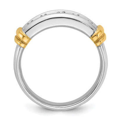 14k Two-tone Gold Men's 1 carat Diamond Complete Ring