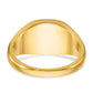 14k Yellow Gold 12x12mm Men's Satin Top Cushion Signet Ring