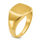 14k Yellow Gold 14x14mm Men's Cushion Signet Ring