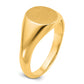 14k Yellow Gold 12x10mm Men's Round Signet Ring