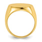 14k Yellow Gold 20x18mm Men's Round Signet Ring