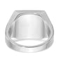 14k White Gold 16x16mm Men's Square Signet Ring
