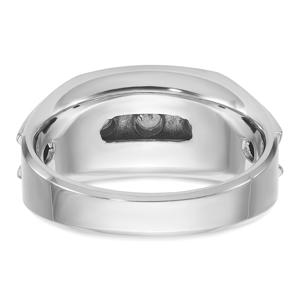14k White Gold Men's 1 carat Diamond Complete Ring