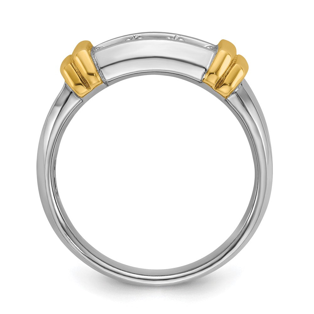 14k Two-tone Gold Men's 1/2 carat Diamond Complete Ring