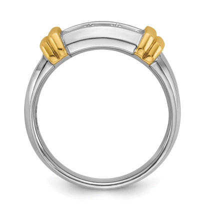 14k Two-tone Gold Men's 1/2 carat Diamond Complete Ring