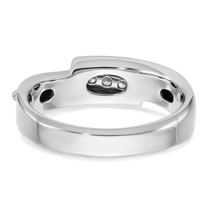 14k Two-tone Gold Men's 1/6 carat Diamond Complete Ring