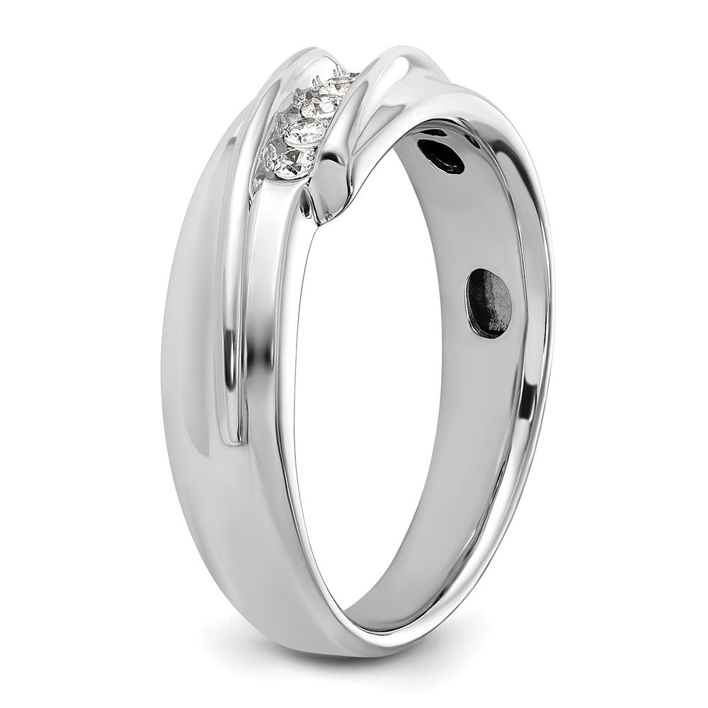 14k Two-tone Gold Men's 1/6 carat Diamond Complete Ring