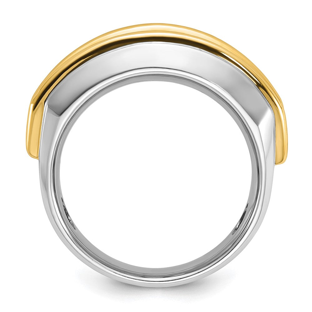 14k Two-tone Gold Men's 1.5 carat Diamond Complete Ring