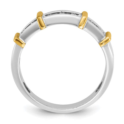 14k Two-tone Gold Men's 1/2 carat Diamond Complete Ring