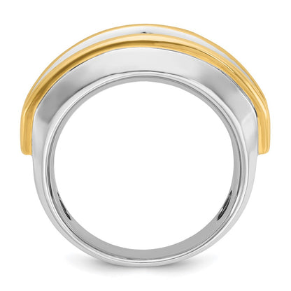 14k Two-tone Gold Men's 2 carat Diamond Complete Ring