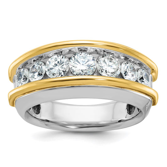 14k Two-tone Gold Men's 2 carat Diamond Complete Ring